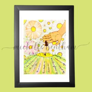 Print | Paper Doll Series: Daddy's Blessing (5x7 Archival Quality, Framed, Black)