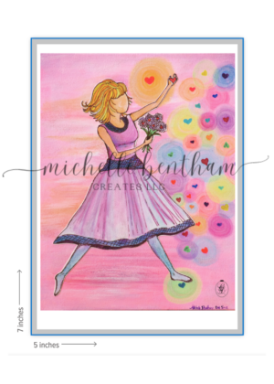 Print | Paper Doll Series: Walking in Love (5x7 Archival Quality)