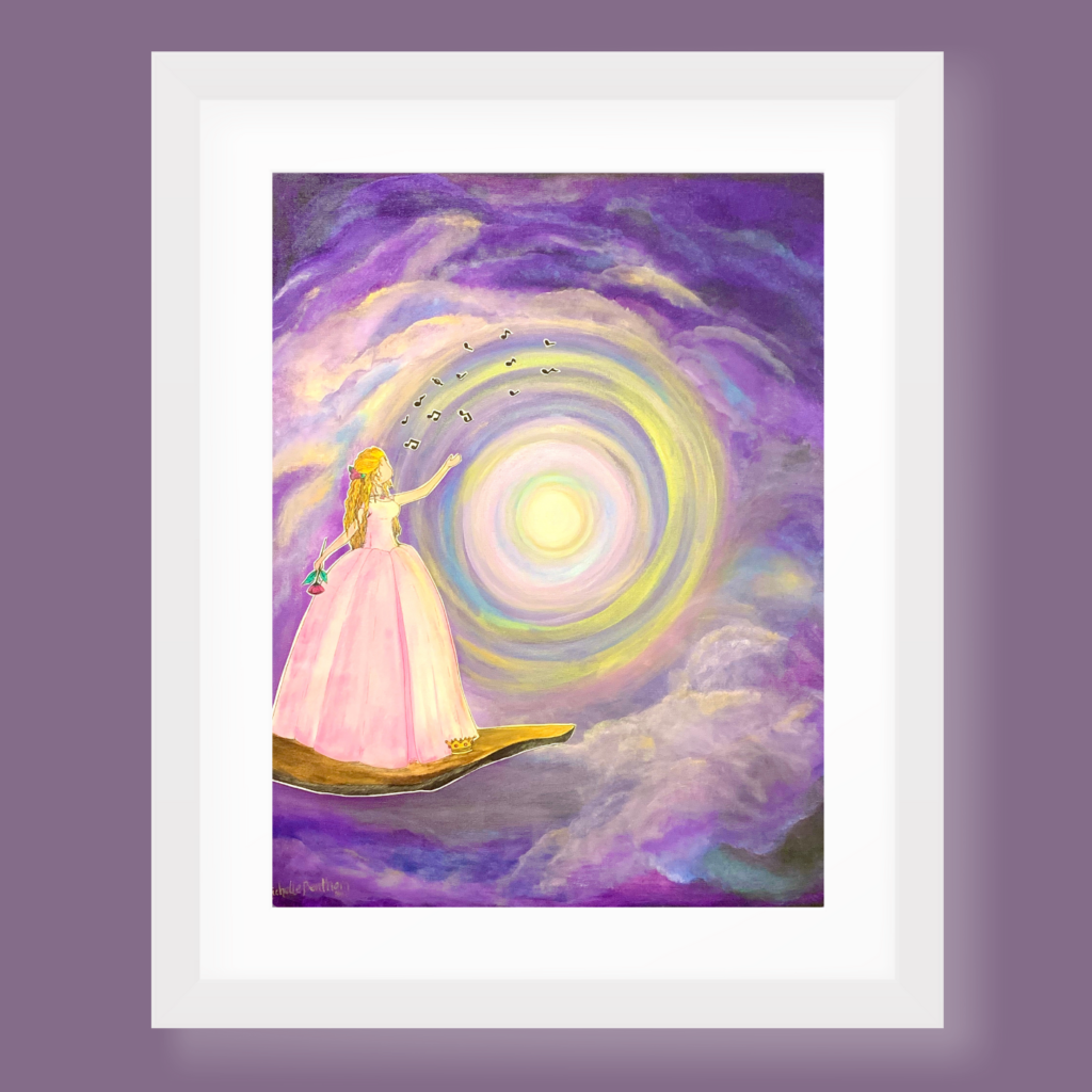Print | Paper Doll Series: Pearl of Great Price  (8x10 Archival Quality, Framed, White)