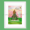 Print | Paper Doll Series: Her Name is Wildflower (8x10 Archival Quality, Framed, White)
