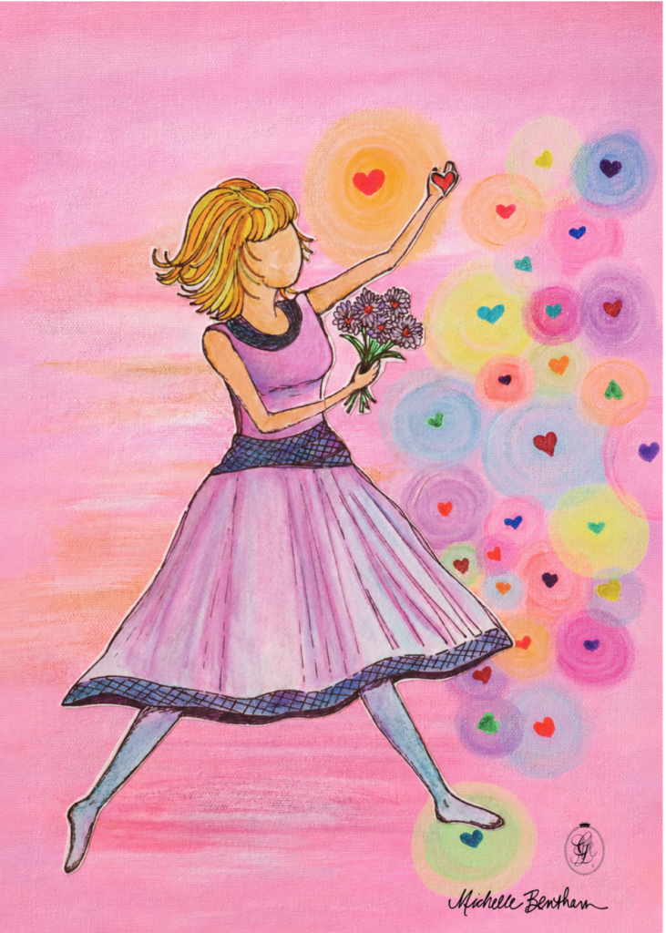 Print | Paper Doll Series: Walking in Love (5x7 Archival Quality)