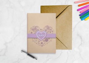 Card | Paper Doll Series: Walking In Love.                                            (5x7 Printed Gatefold Card)